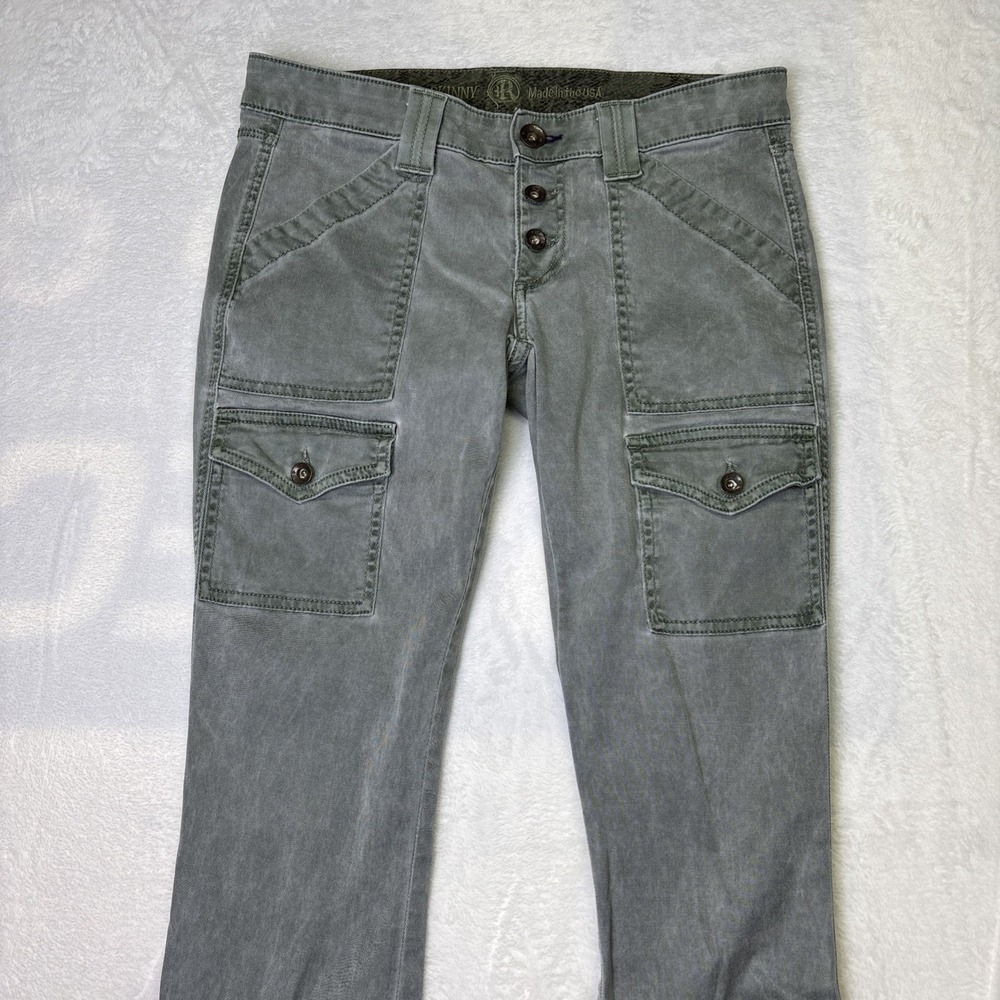 Rich And Skinny Women's Pants Size 27 Green Button Fly Made USA
